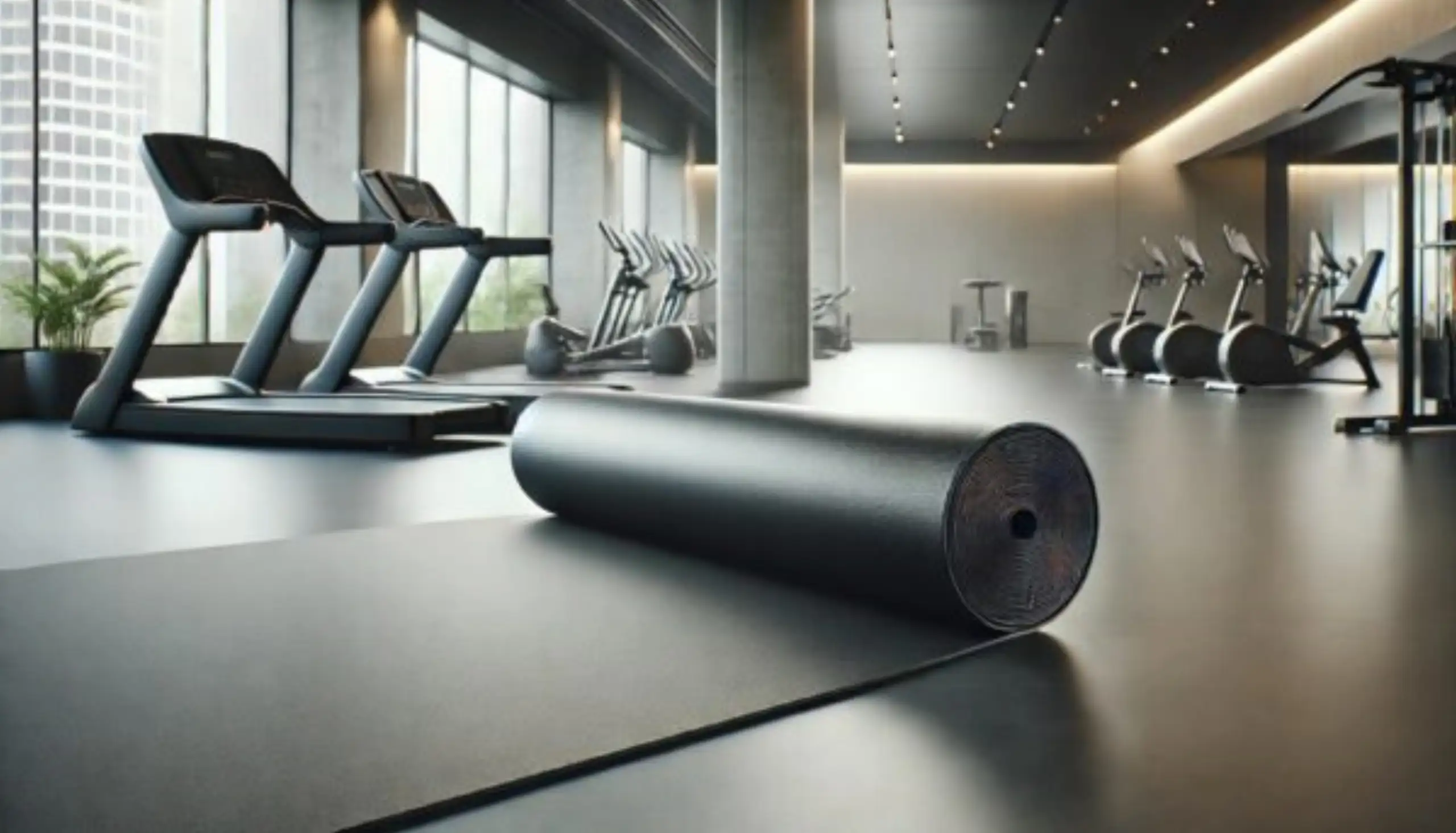 Professionelt gummigulv til fitnesscenter - Billede 3