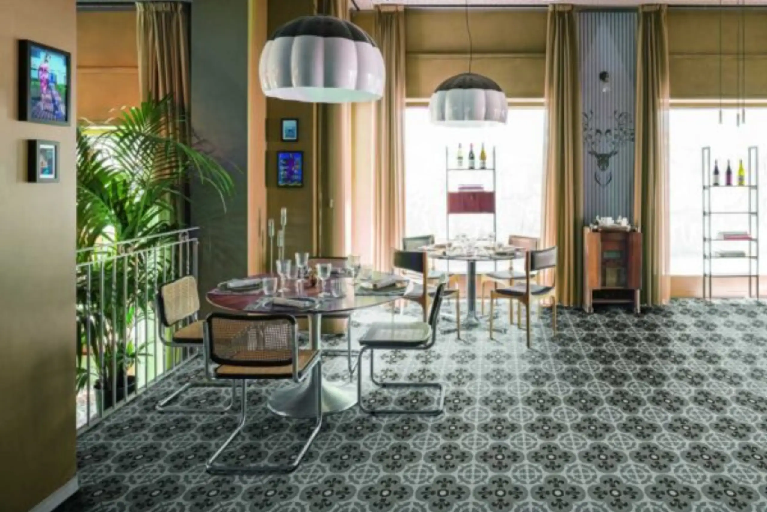 Anti-gly Vintage Porselein Teëls - Klassieke Badkamer Vloeroplossing - Beeld 3