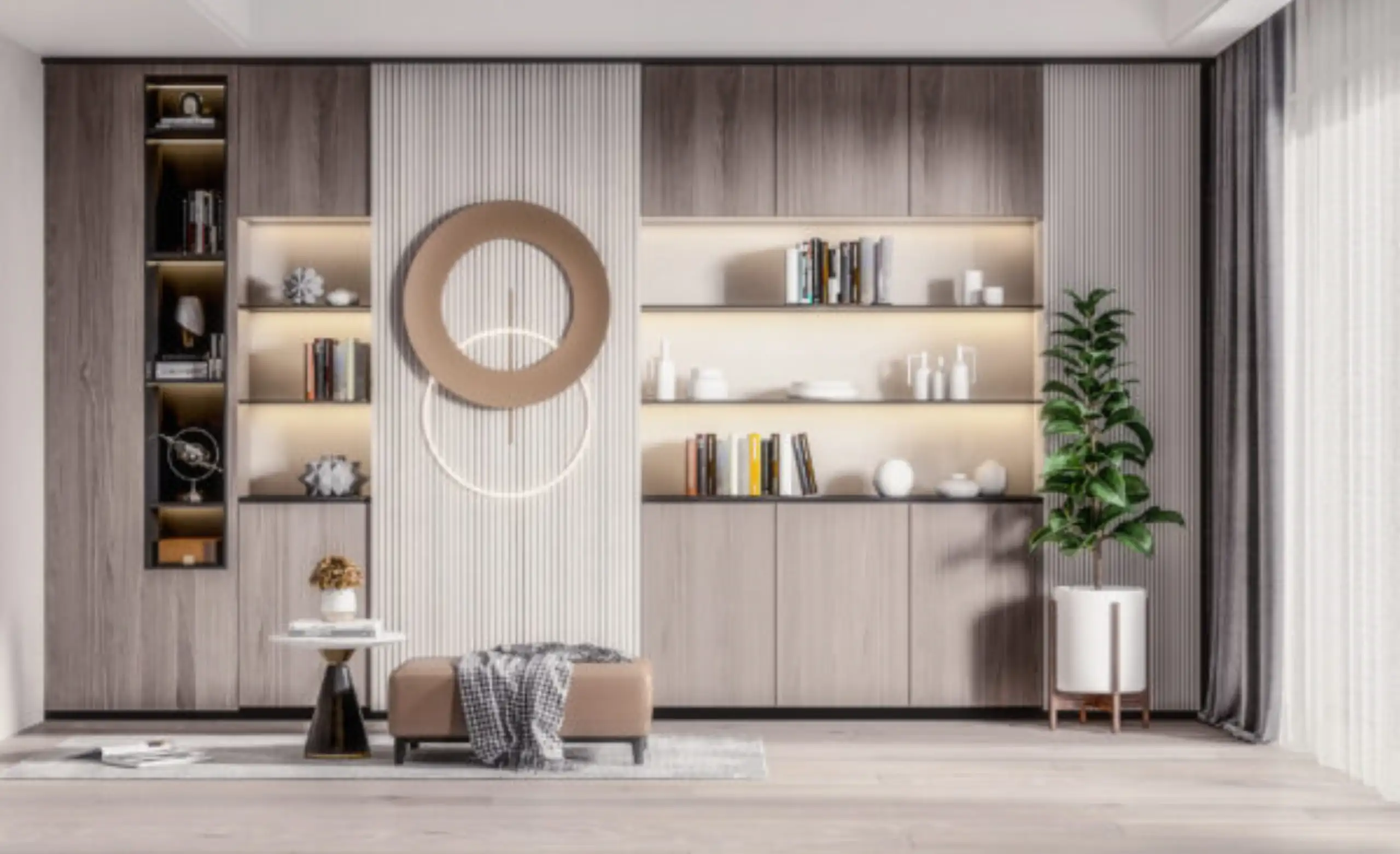 Floor-to-Ceiling Bookshelf: Stylish Storage for Home Libraries - Image 2