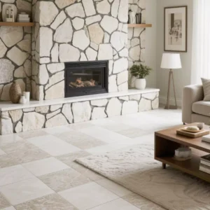 Affordable Glazed Porcelain Tiles – Stone-Look Floor & Wall Tiles for Living Rooms