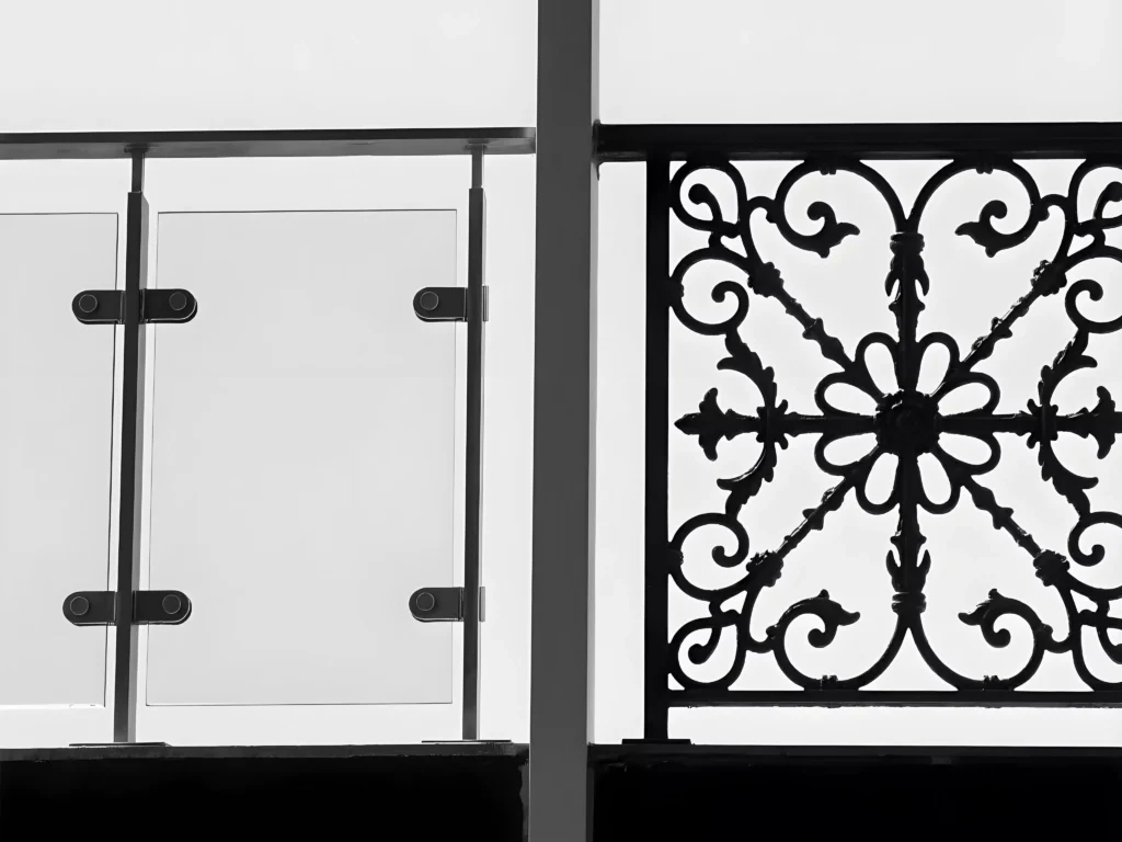 Glass vs iron railings