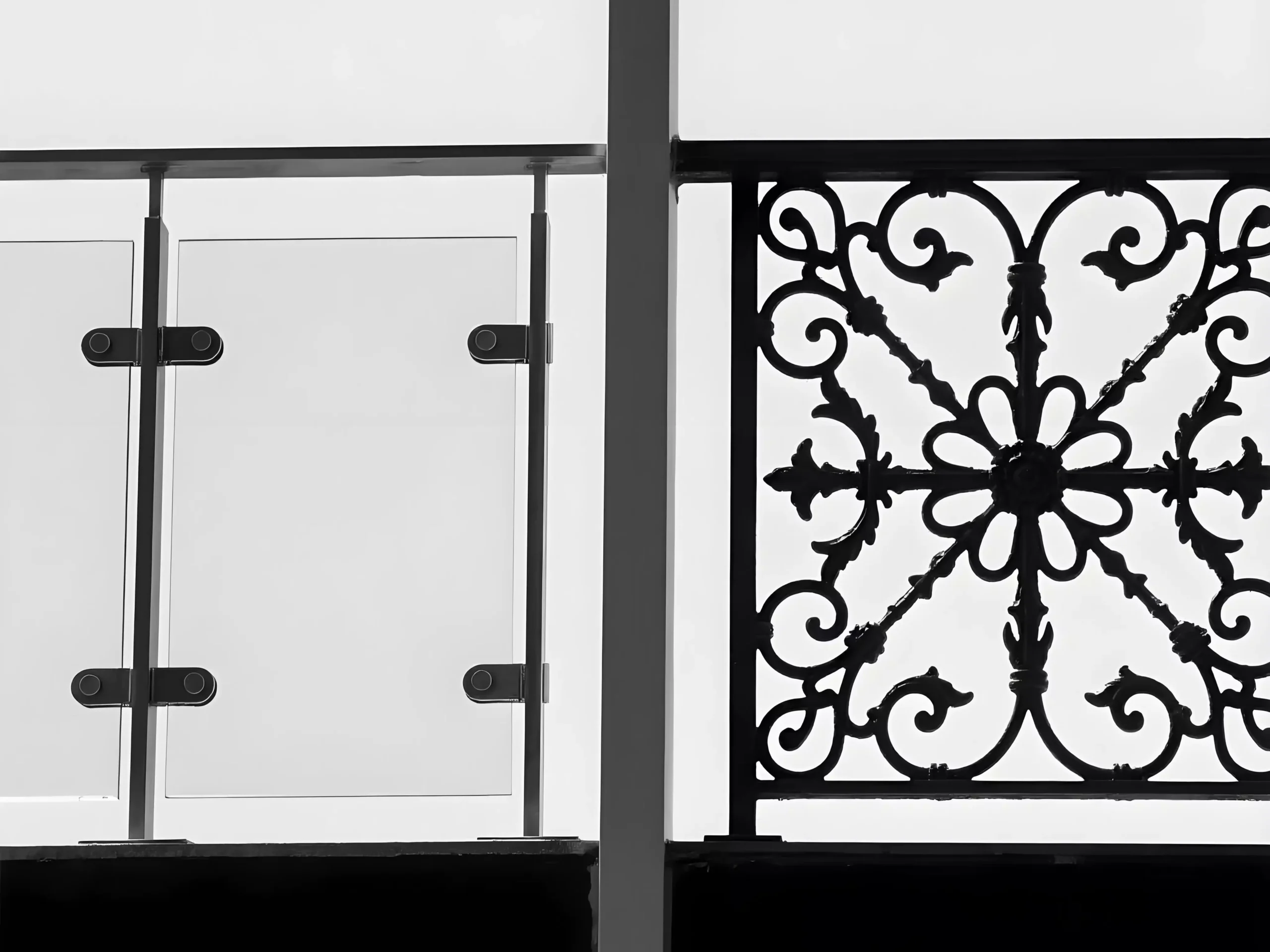 Glass vs iron railings