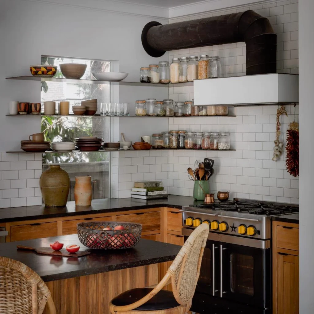 Open-shelving kitchens