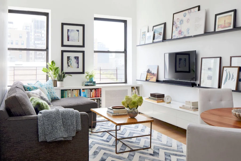 Bright and Artistic Urban Living Room